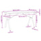 vidaXL Dining Table Y-Frame 160x80x75 cm Solid Wood Pine and Steel