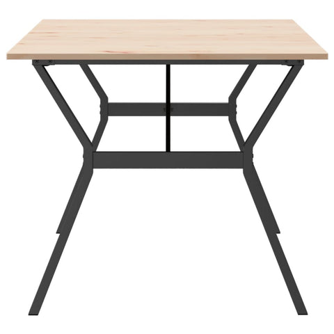 vidaXL Dining Table Y-Frame 180x90x75 cm Solid Wood Pine and Steel