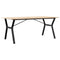 vidaXL Dining Table Y-Frame 180x90x75 cm Solid Wood Pine and Steel