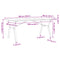 vidaXL Dining Table Y-Frame 180x90x75 cm Solid Wood Pine and Steel