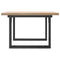 vidaXL Coffee Table O-Frame 60x60x40.5 cm Solid Wood Pine and Steel