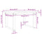 vidaXL Coffee Table O-Frame 60x60x40.5 cm Solid Wood Pine and Steel