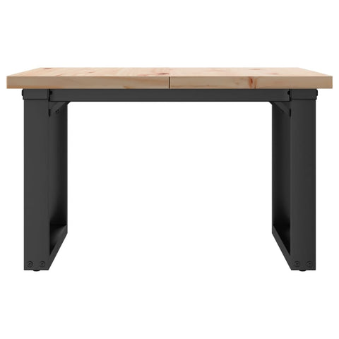 vidaXL Coffee Table O-Frame 70x70x40.5 cm Solid Wood Pine and Steel