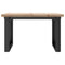 vidaXL Coffee Table O-Frame 70x70x40.5 cm Solid Wood Pine and Steel