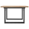 vidaXL Coffee Table O-Frame 70x70x40.5 cm Solid Wood Pine and Steel
