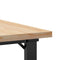 vidaXL Coffee Table O-Frame 70x70x40.5 cm Solid Wood Pine and Steel