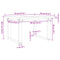 vidaXL Coffee Table O-Frame 70x70x40.5 cm Solid Wood Pine and Steel