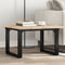 vidaXL Coffee Table O-Frame 70x70x40.5 cm Solid Wood Pine and Steel
