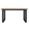 vidaXL Coffee Table O-Frame 80x80x45.5 cm Solid Wood Pine and Steel