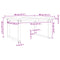 vidaXL Coffee Table O-Frame 80x80x45.5 cm Solid Wood Pine and Steel