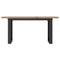 vidaXL Coffee Table O-Frame 90x40x45.5 cm Solid Wood Pine and Steel
