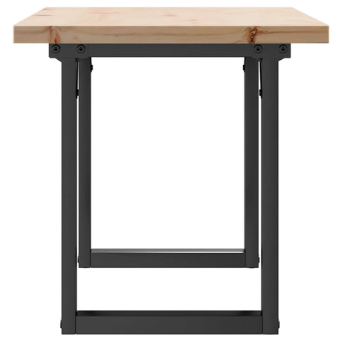 vidaXL Coffee Table O-Frame 90x40x45.5 cm Solid Wood Pine and Steel