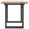 vidaXL Coffee Table O-Frame 90x40x45.5 cm Solid Wood Pine and Steel