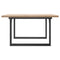 vidaXL Coffee Table O-Frame 90x90x45.5 cm Solid Wood Pine and Steel