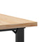 vidaXL Coffee Table O-Frame 90x90x45.5 cm Solid Wood Pine and Steel