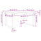 vidaXL Coffee Table O-Frame 90x90x45.5 cm Solid Wood Pine and Steel