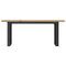 vidaXL Coffee Table O-Frame 110x40x45.5 cm Solid Wood Pine and Steel