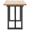 vidaXL Coffee Table O-Frame 160x40x45.5 cm Solid Wood Pine and Steel