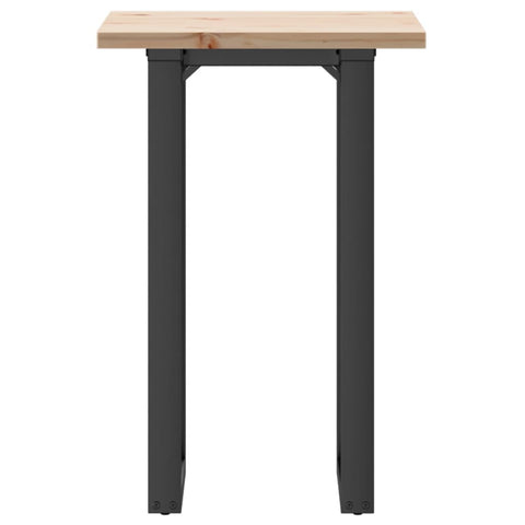 vidaXL Dining Table O-Frame 50x50x75.5 cm Solid Wood Pine and Steel