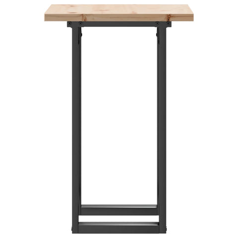 vidaXL Dining Table O-Frame 50x50x75.5 cm Solid Wood Pine and Steel