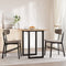 vidaXL Dining Table O-Frame 60x60x75.5 cm Solid Wood Pine and Steel