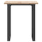 vidaXL Dining Table O-Frame 60x60x75.5 cm Solid Wood Pine and Steel