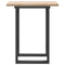 vidaXL Dining Table O-Frame 60x60x75.5 cm Solid Wood Pine and Steel