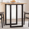 vidaXL Dining Table O-Frame 60x60x75.5 cm Solid Wood Pine and Steel