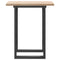 vidaXL Dining Table O-Frame 70x70x75.5 cm Solid Wood Pine and Steel