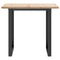 vidaXL Dining Table O-Frame 80x80x75.5 cm Solid Wood Pine and Steel