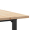 vidaXL Dining Table O-Frame 80x80x75.5 cm Solid Wood Pine and Steel