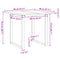 vidaXL Dining Table O-Frame 80x80x75.5 cm Solid Wood Pine and Steel
