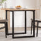 vidaXL Dining Table O-Frame 80x80x75.5 cm Solid Wood Pine and Steel