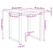 vidaXL Dining Table O-Frame 90x90x75.5 cm Solid Wood Pine and Steel