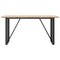 vidaXL Dining Table O-Frame 140x80x75.5 cm Solid Wood Pine and Steel