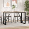vidaXL Dining Table O-Frame 140x80x75.5 cm Solid Wood Pine and Steel