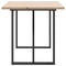vidaXL Dining Table O-Frame 160x80x75.5 cm Solid Wood Pine and Steel