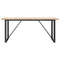 vidaXL Dining Table O-Frame 180x90x75.5 cm Solid Wood Pine and Steel