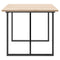 vidaXL Dining Table O-Frame 180x90x75.5 cm Solid Wood Pine and Steel