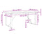 vidaXL Dining Table O-Frame 180x90x75.5 cm Solid Wood Pine and Steel