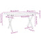 vidaXL Coffee Table X-Frame 90x40x45.5 cm Solid Wood Pine and Steel