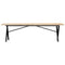 vidaXL Coffee Table X-Frame 160x40x45.5 cm Solid Wood Pine and Steel