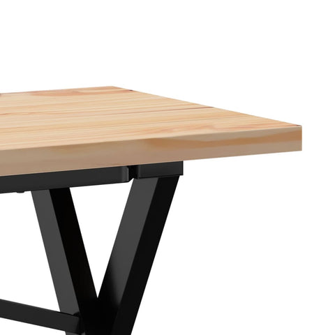 vidaXL Coffee Table X-Frame 160x40x45.5 cm Solid Wood Pine and Steel