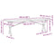 vidaXL Coffee Table X-Frame 160x40x45.5 cm Solid Wood Pine and Steel