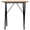 vidaXL Dining Table X-Frame 70x70x75.5 cm Solid Wood Pine and Steel