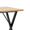 vidaXL Dining Table X-Frame 70x70x75.5 cm Solid Wood Pine and Steel