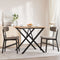 vidaXL Dining Table X-Frame 90x90x75.5 cm Solid Wood Pine and Steel