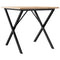 vidaXL Dining Table X-Frame 90x90x75.5 cm Solid Wood Pine and Steel