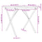 vidaXL Dining Table X-Frame 90x90x75.5 cm Solid Wood Pine and Steel