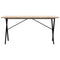 vidaXL Dining Table X-Frame 140x80x75.5 cm Solid Wood Pine and Steel